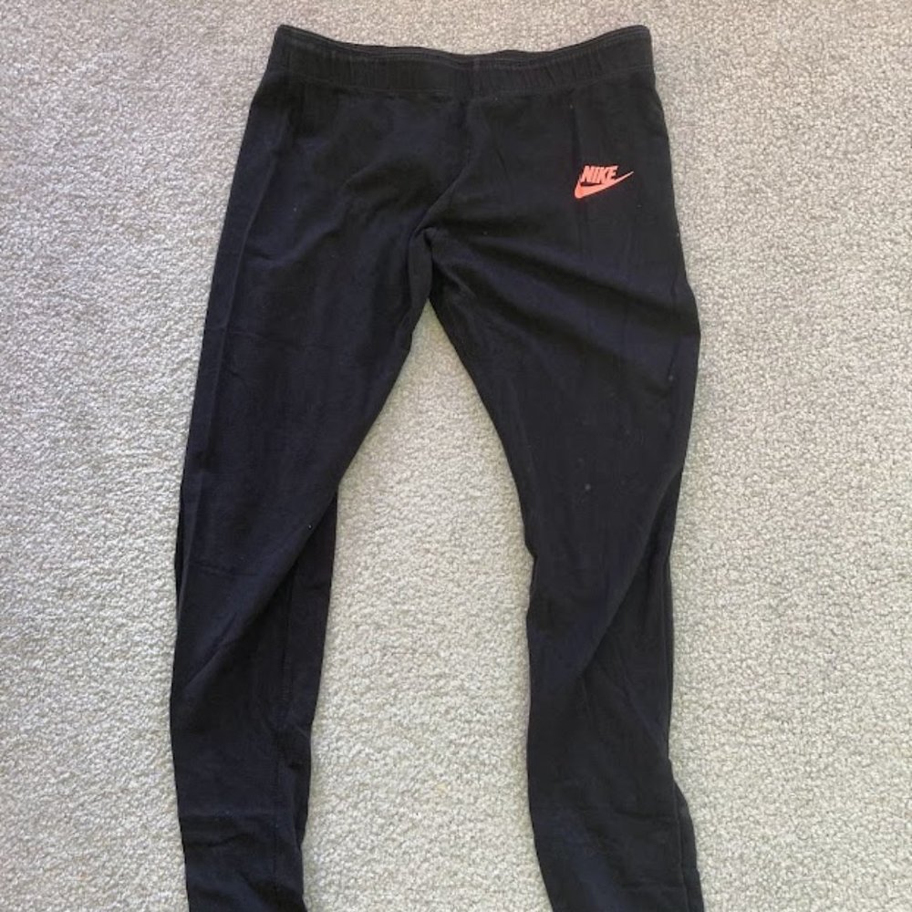 Nike girls XL black Just Do It cotton leggings